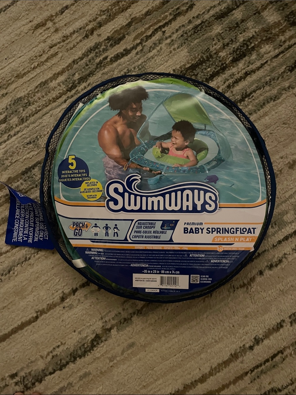 Swimways Baby SpringFloat Inflatable - Blue/Green